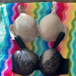 Soma Lace Detail *bundle 2 Bras - Black and Cream 40DD‎